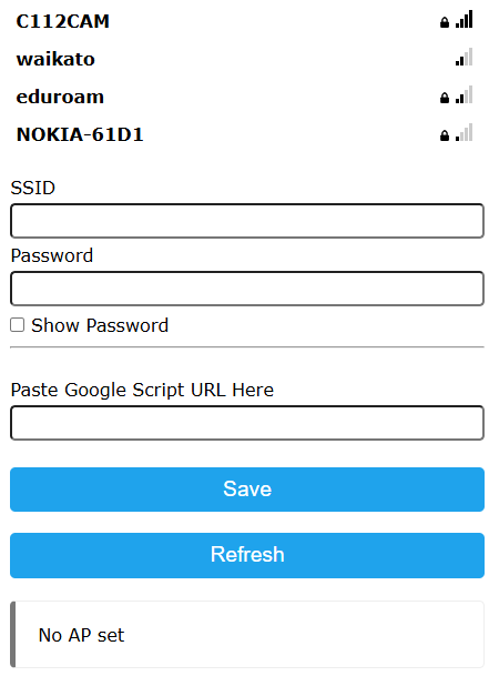 Select WiFi, Paste URL and Save