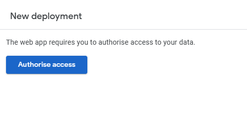 Authorise access button